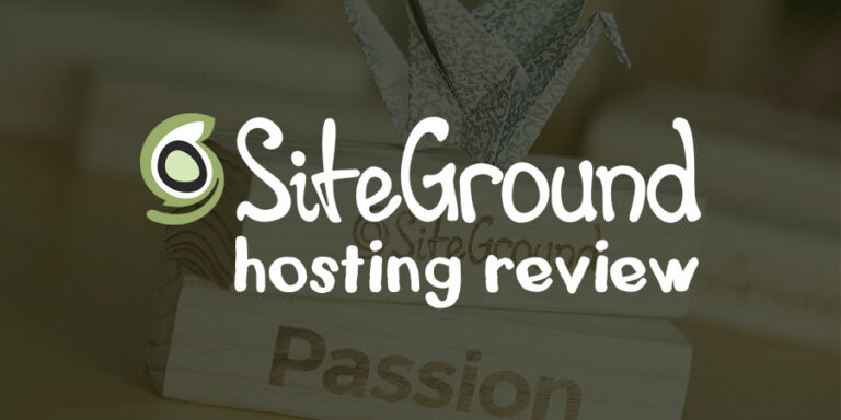 green background with logo and content SiteGround hosting reviews